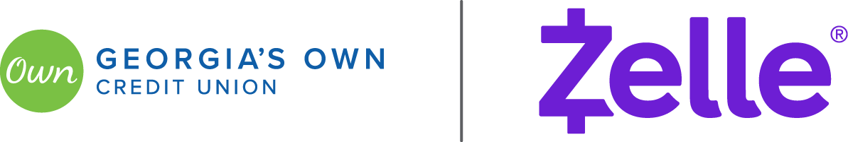 Georgia's Own and Zelle logo lockup