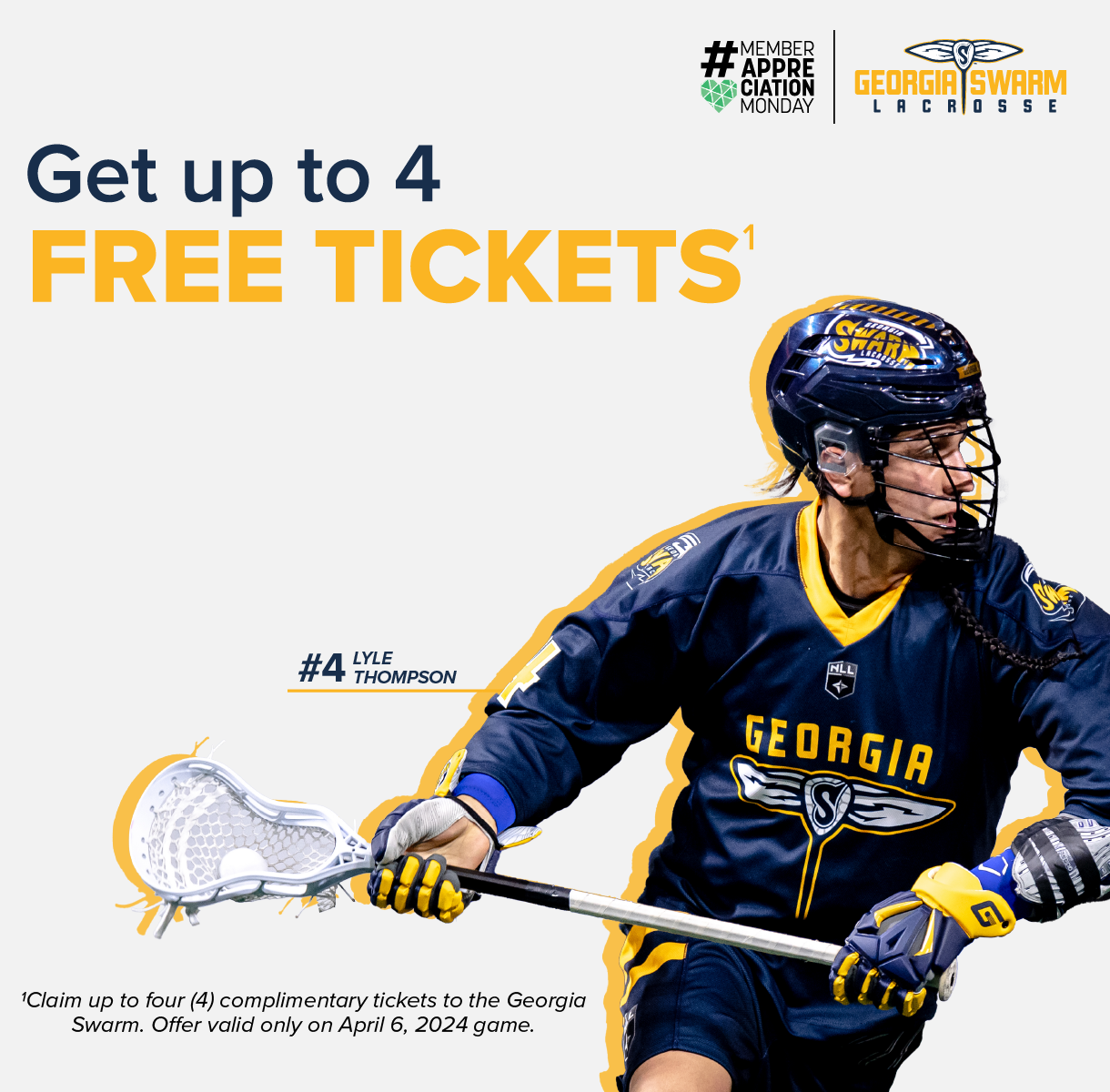 Get up to 4 free tickets to the Georgia Swarm